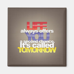 Fridge magnet with inspirational quotes