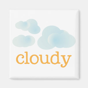 Fridge Weather - CLOUDY Magnet