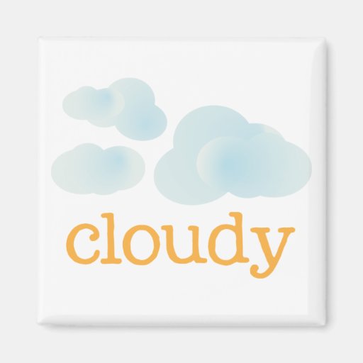 Image of Fridge Weather - CLOUDY Magnet