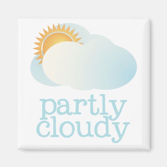 Fridge Weather - PARTLY CLOUDY Magnet (Front)