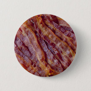 Fried bacon 6 cm round badge