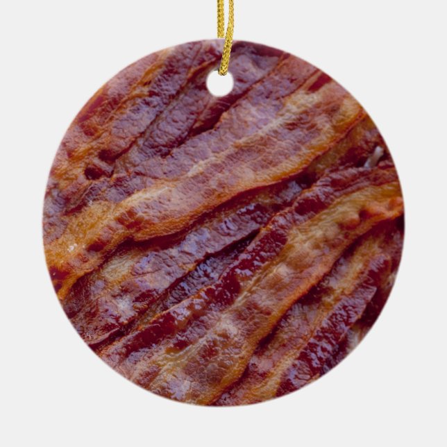 Fried bacon ceramic tree decoration (Front)