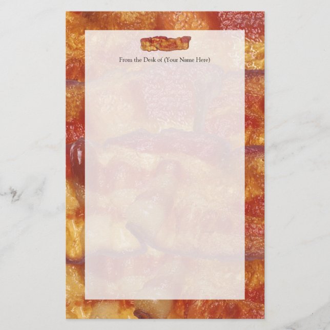 Fried Bacon Strip Stationery (Front)