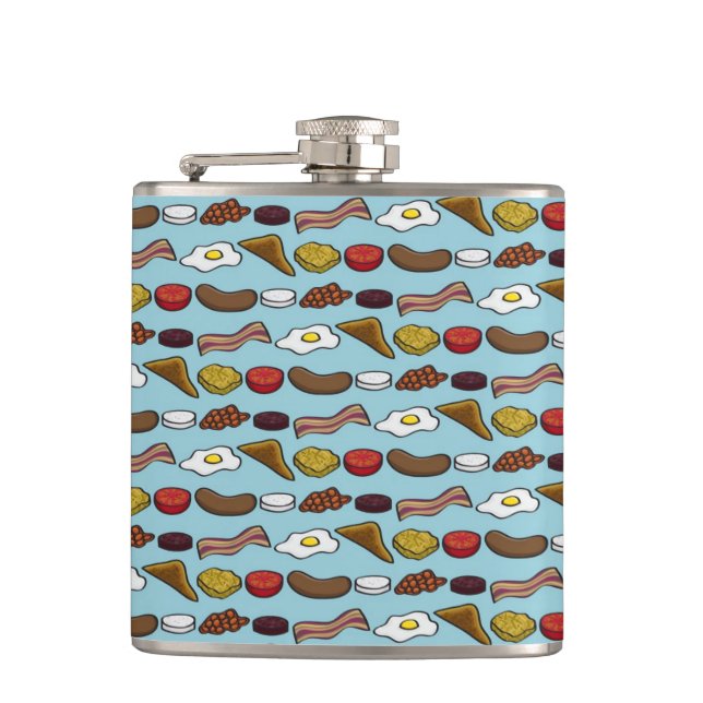 Fried Breakfast Hip Flask (Front)