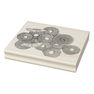 Fried Calamari Rings Italian Food Appetizer Foodie Rubber Stamp