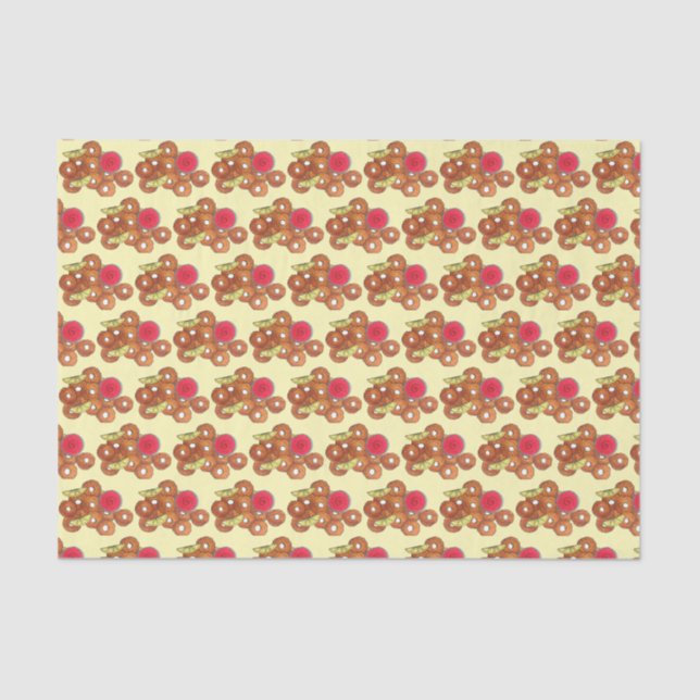 Fried Calamari Rings Italian Food Appetizer Foodie Tissue Paper (Front)