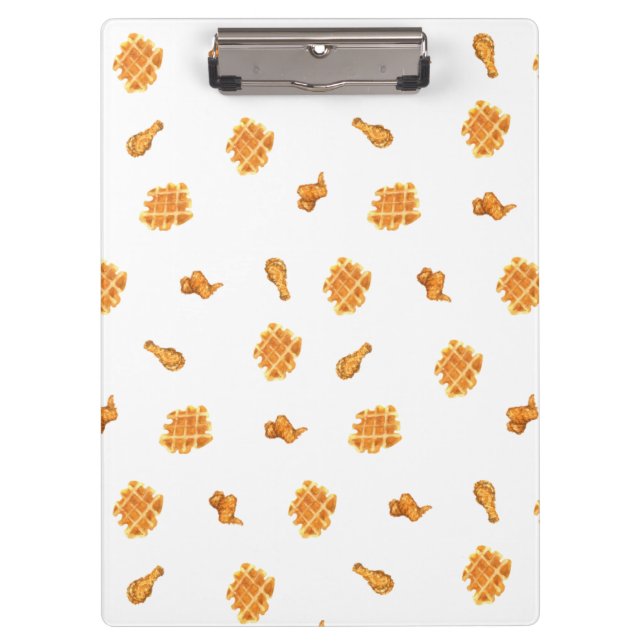 Fried Chicken and Waffles Pattern  Clipboard (Front)