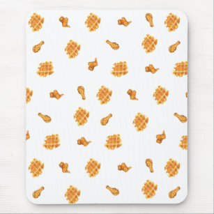 Fried Chicken and Waffles Pattern Mouse Mat