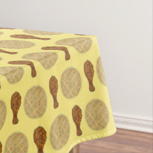 Fried Chicken and Waffles Southern Soul Food Tablecloth