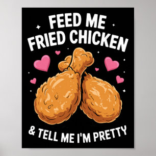 Fried Chicken Art For Men Women Kids Fast Food Fri Poster