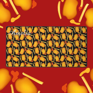 Fried Chicken Bites And Potato Fries Desk Mat