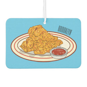 Fried chicken cartoon illustration car air freshener