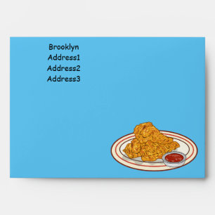 Fried chicken cartoon illustration envelope
