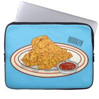 Fried chicken cartoon illustration