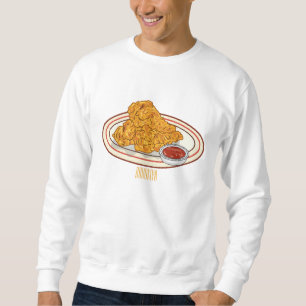 Fried chicken cartoon illustration sweatshirt