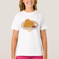 Fried chicken cartoon illustration