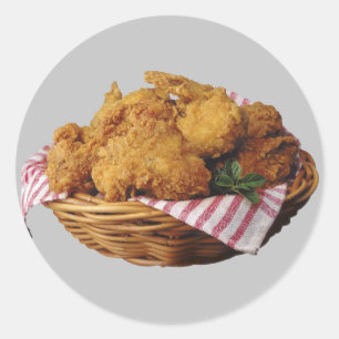 Fried Chicken Classic Round Sticker