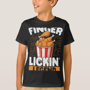 Fried Chicken Finger Lickin Legend Chicken Wings L T-Shirt