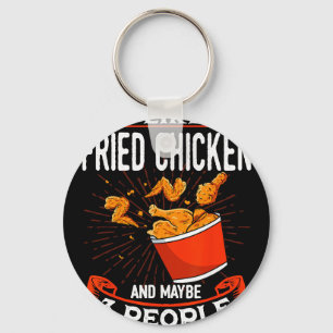 Fried Chicken Food Lover Dish Restaurant Chef Kitc Key Ring