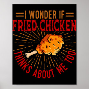 Fried Chicken Food Lover Restaurant Chef Kitchen C Poster
