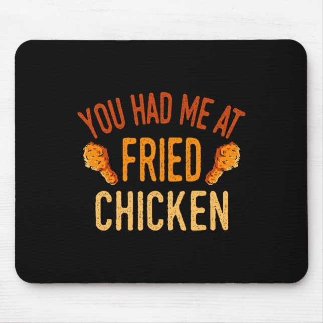 Fried Chicken Food Lover Restaurant Dish Kitchen C Mouse Mat (Front)
