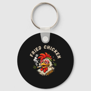 Fried Chicken Lazy Funny Smoker Stoner Joint Weed Key Ring