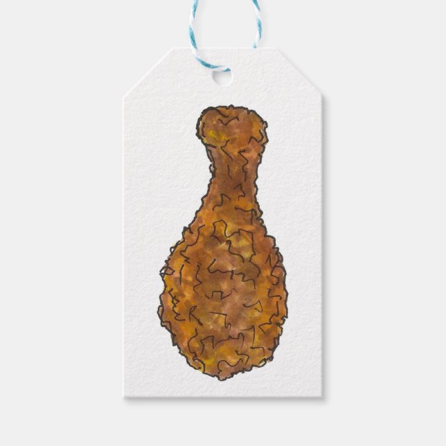 Fried Chicken Leg Drumstick Soul Food Gift Tag (Front)