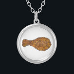 Fried Chicken Leg Drumstick Soul Food Necklace<br><div class="desc">Features an original marker illustration of a delicious fried chicken leg drumstick. A soul food classic! Perfect for your favourite foodie. Coordinating fried chicken designs available!</div>