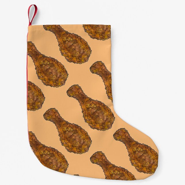 Fried Chicken Leg Drumstick Soul Food Picnic Small Christmas Stocking (Front)