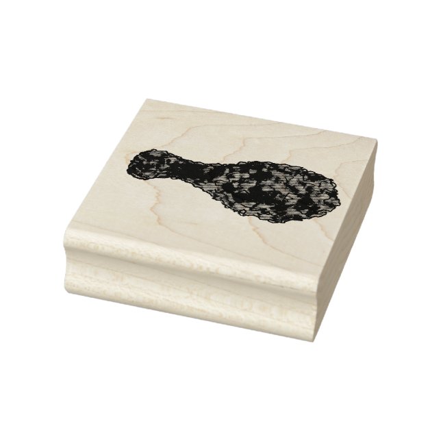 Fried Chicken Leg Picnic Soul Food Drumstick Rubber Stamp (Stamp)