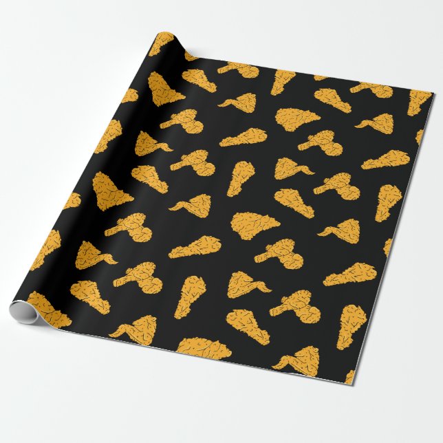Fried Chicken Lover Fast Food Wrapping Paper (Unrolled)