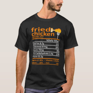 Fried Chicken Nutrition Food Facts Thanksgiving Fu T-Shirt