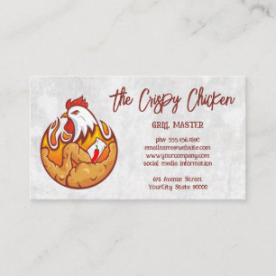 Fried Chicken Restaurant Logo Business Card