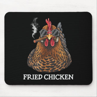 Fried Chicken Smoking Funny Stoner Weed Meme Mouse Mat