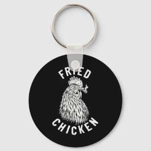 Fried Chicken Smoking Joint Funny Weed Lover _1 Key Ring