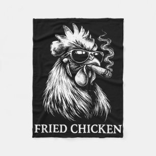Fried Chicken Smoking Joint Funny Weed Lover _2 Fleece Blanket