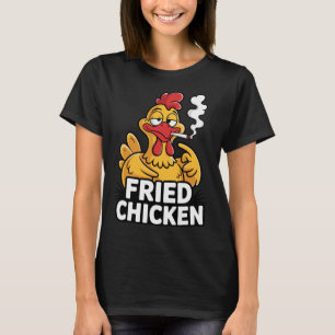 Fried Chicken Smoking Joint Funny Weed Lover _7 T-Shirt