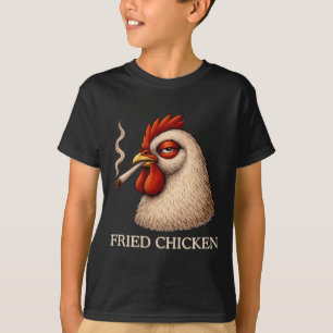Fried Chicken Smoking Joint Funny Weed Lover T-Shirt