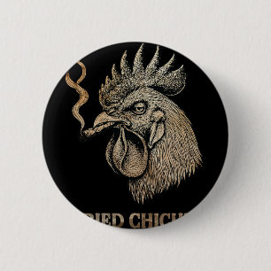 Fried Chicken Smoking Weed Stoner 6 Cm Round Badge