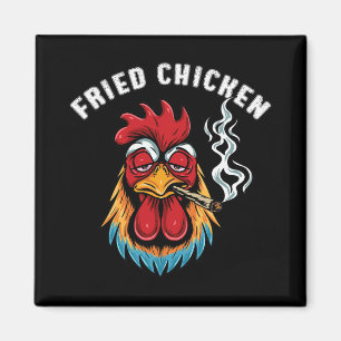 Fried Chicken Smoking Weed Stoner Day Magnet
