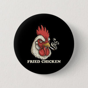 Fried Chicken Stoner Weed Lover  6 Cm Round Badge