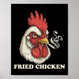 Fried Chicken Stoner Weed Lover Poster