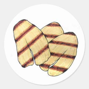Fried Cypriot Halloumi Grilling Cheese Vegetarian Classic Round Sticker