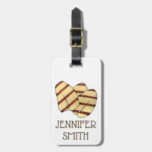 Fried Cypriot Halloumi Grilling Cheese Vegetarian Luggage Tag