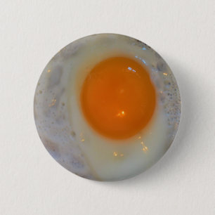 Fried egg 6 cm round badge