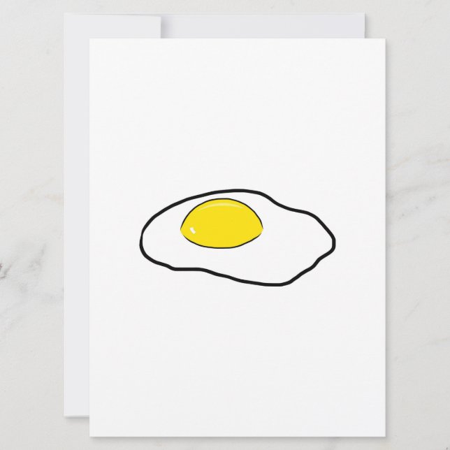 Fried Egg Cartoon Drawing Poached Eggs Sunny Side (Front)