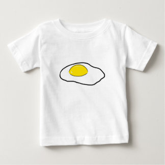 Fried Egg Cartoon Drawing Poached Eggs Sunny Side Baby T-Shirt
