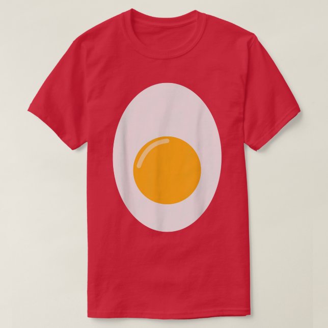 Fried Egg Funny Cute Lazy Halloween Costume  T-Shirt (Design Front)
