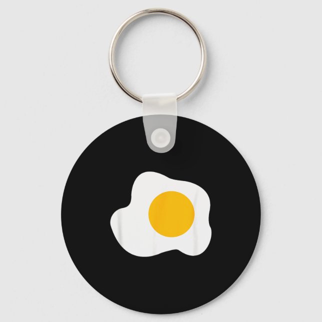 Fried Egg Graphic Funny Breakfast Eggs Lover  Key Ring (Front)