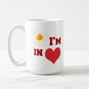 Fried Egg I Am In Love Funny Breakfast Logo Coffee Mug